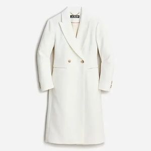 NWT J. Crew Mirabelle Topcoat in Italian Wool-Cashmere Ivory Size 6